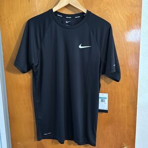 Nike Swim Shirt Mens Medium Black